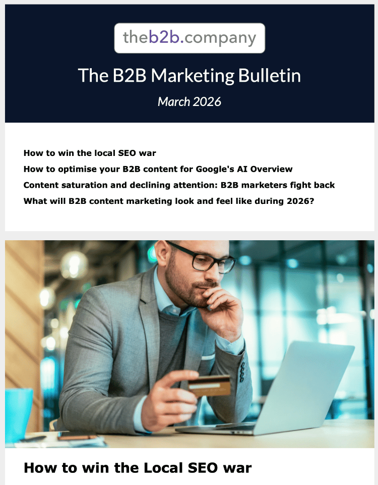 The B2B Marketing Bulletin The B2B Marketing Bulletin